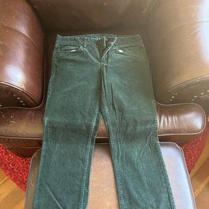 Green J Crew Corduroy Pants
